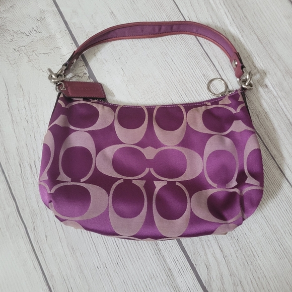 Coach Signature Shoulder Handbag Purse 13833 - Picture 3 of 8